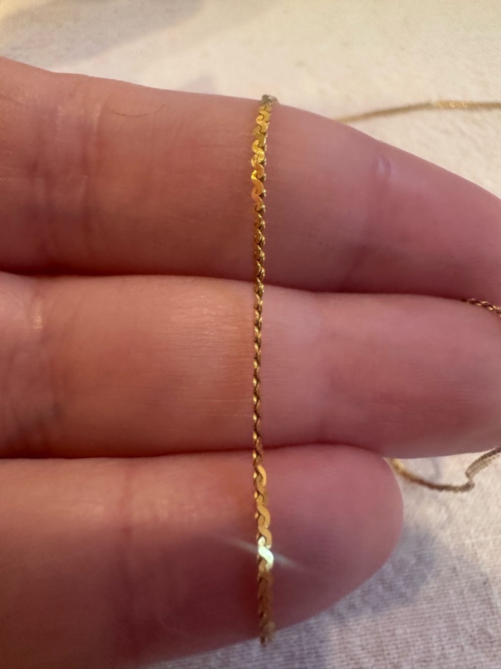 Vintage 14K Delicate Chain Necklace